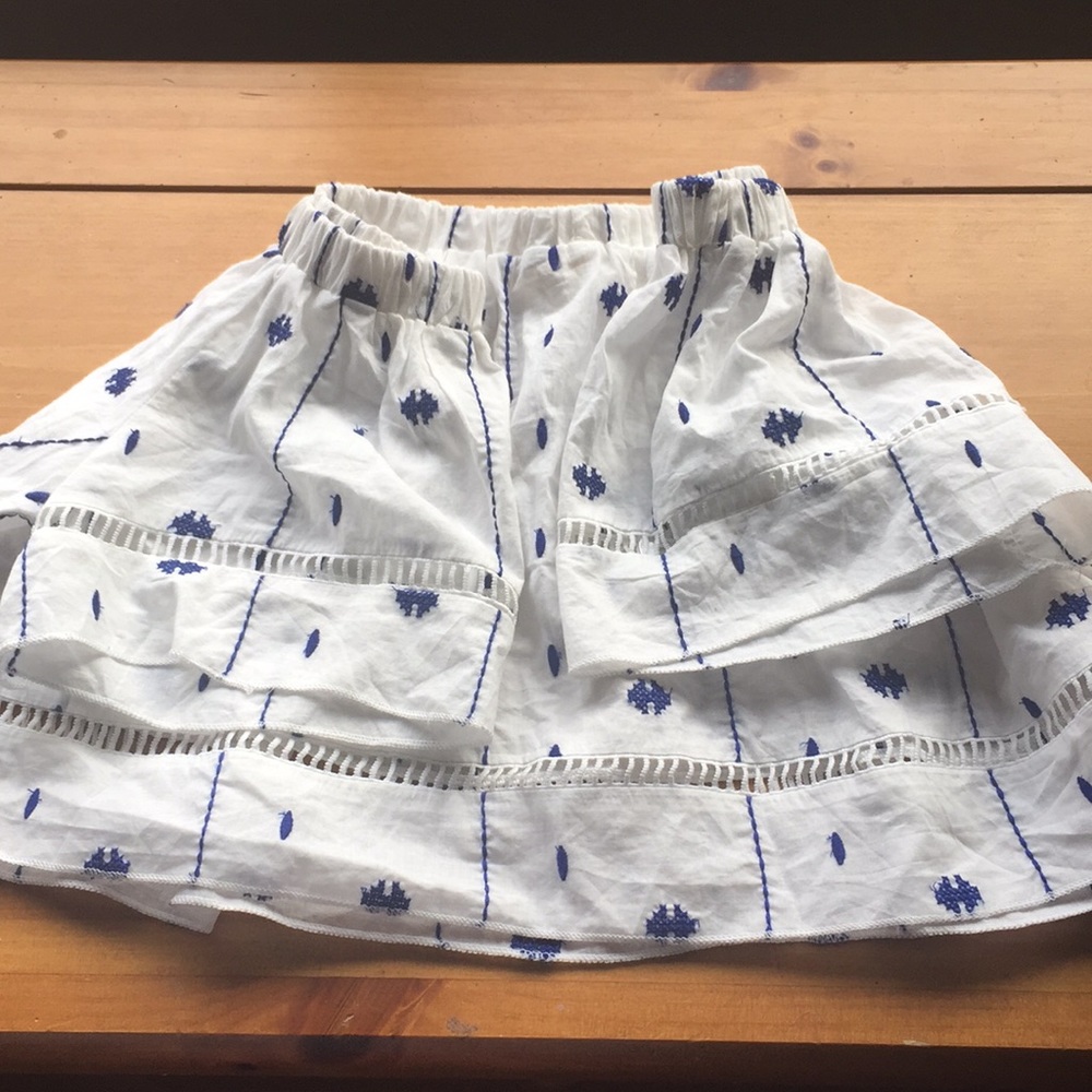 Blue and white linen shirt
